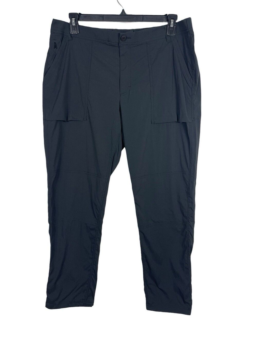 REI Co Op Sz 16 Black Hiking Pants Nylon Outdoor Travel Trail Draw Cord Ankle
